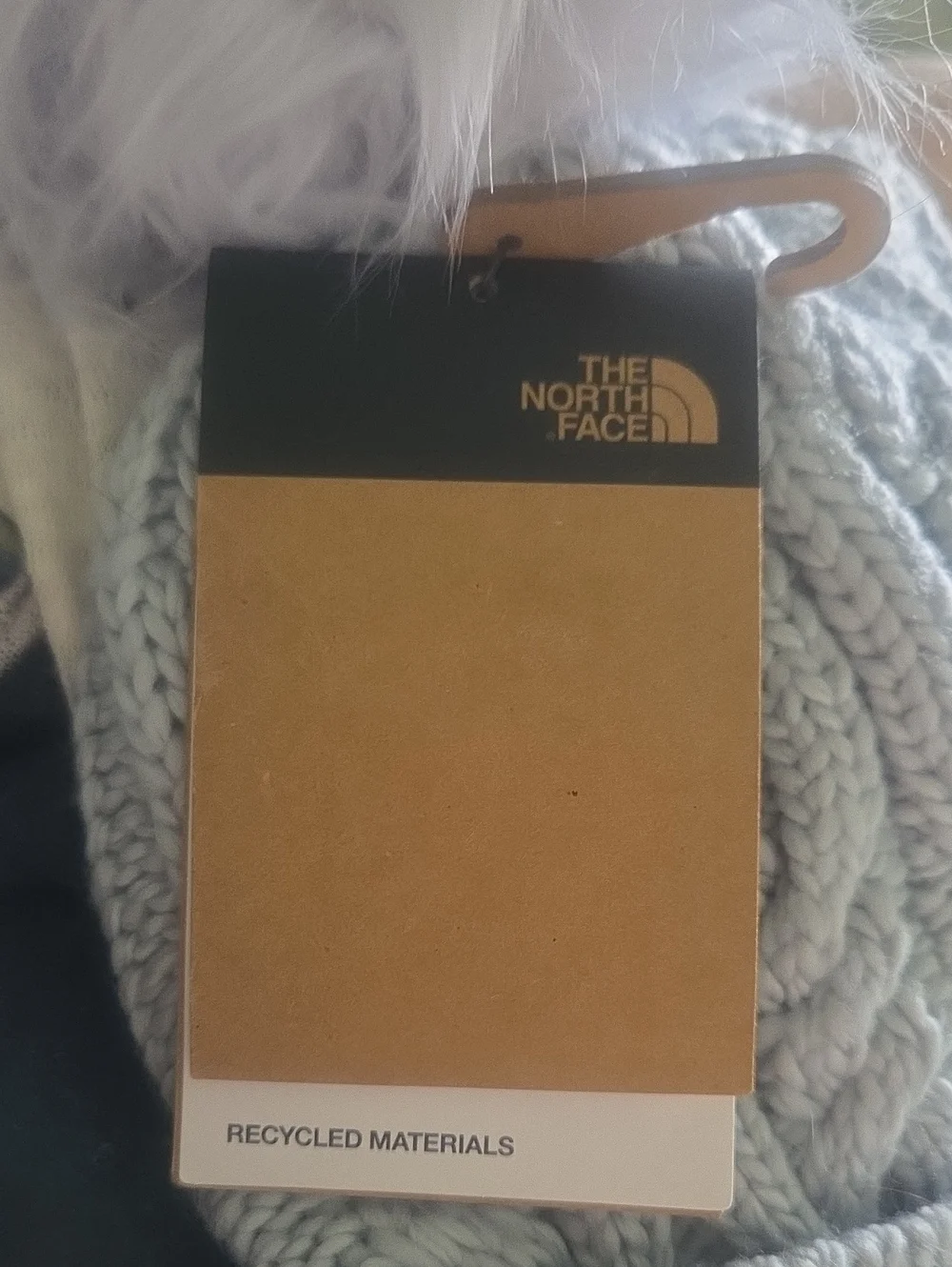 THE NORTH FACE Cable Knit Oh Mega Faux Fur Pom  Beanie